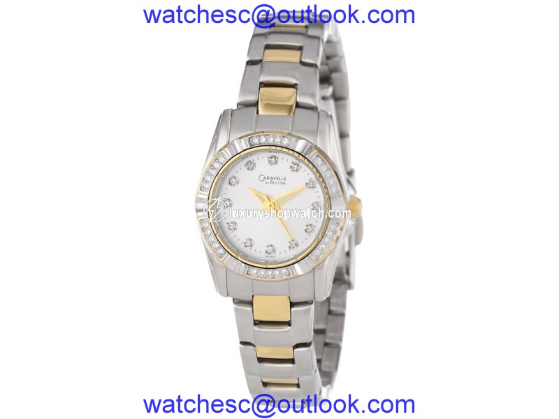 Bulova Caravelle 45L83 Two-Tone Bracelet Silver Dial Womens Watch Bulova