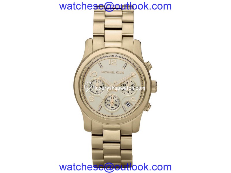 Michael Kors MK5055 Runway Chronograph Women's Gold Tone Stainless Steel Watch Michael Kors