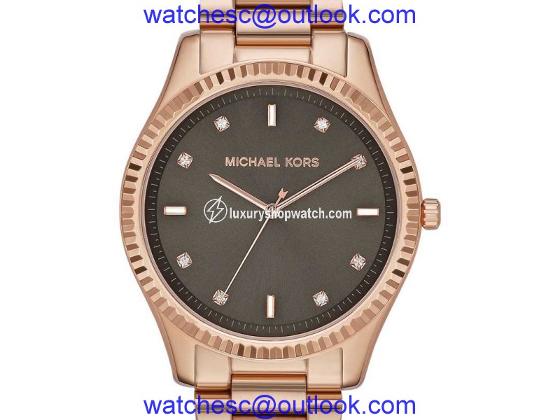 Michael Kors Felicity MK3227 Rose Gold-Tone Stainless Steel Brown Dial Womens Watch Michael Kors