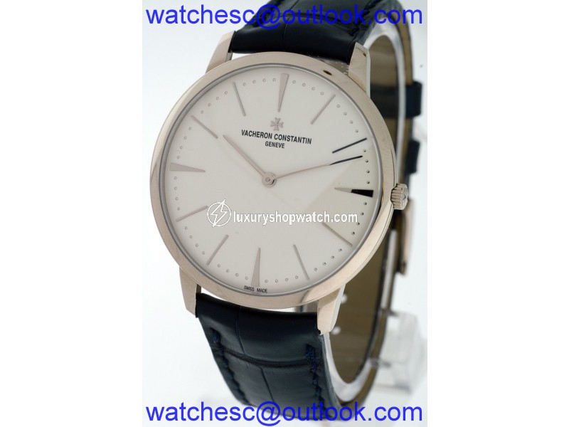 Vacheron Constantin Patrimony Grand Taille 18K White Gold Mens 40mm Watch Vacheron Constantin