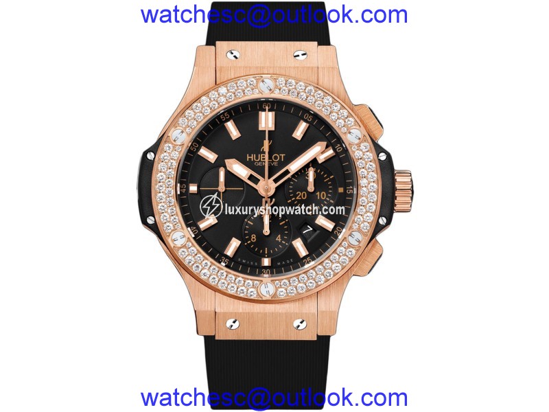 Hublot Big Bang 301.px.1180.rx.1104 18K Rose Gold & Diamonds 44mm Mens Watch Hublot