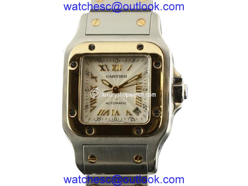 Cartier Santos de Cartier Galbee Stainless Steel & Yellow Gold 25mm Watch Cartier