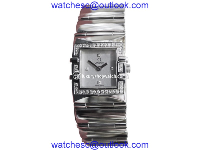 Omega Constellation Diamond & Stainless Steel Quartz 19mm Womens Watch Omega