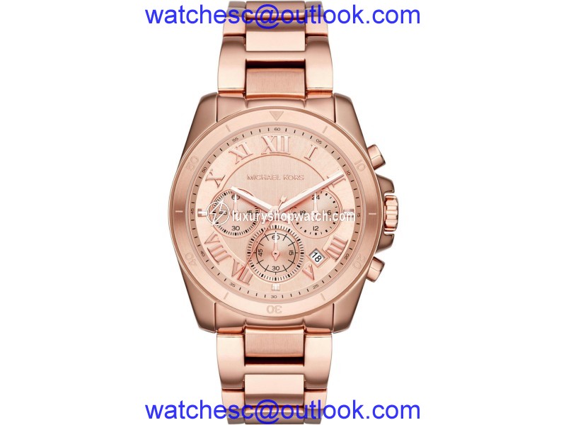 Michael Kors Brecken MK6367 Rose Gold-Tone Stainless Steel Chronograph 40mm Watch Michael Kors