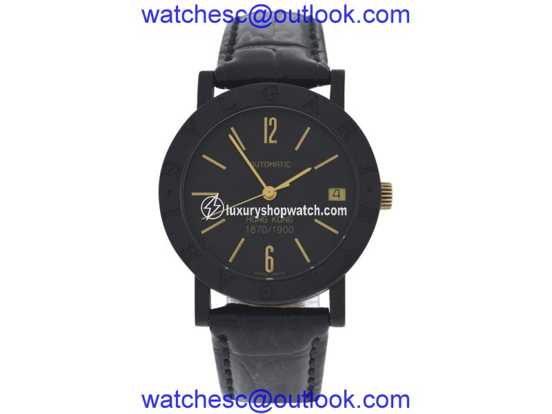 Bulgari Hong Kong Carbon & 18K Yellow Gold Automatic 33mm Unisex Watch Bvlgari