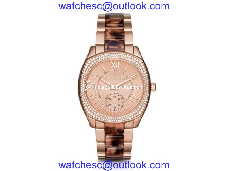 Michael Kors MK6276 Rose Gold Dial Two Tone Stainless Steel 39mm Womens Watch Michael Kors