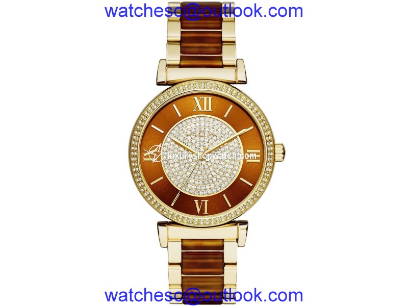 Michael Kors Catlin MK3411 Two-Tone Stainless Steel Gold Tone 36mm Womens Watch Michael Kors
