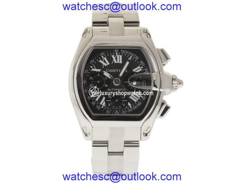 Cartier Roadster W62020X6 Stainless Steel Black Dial Automatic 42mm Mens Watch Cartier