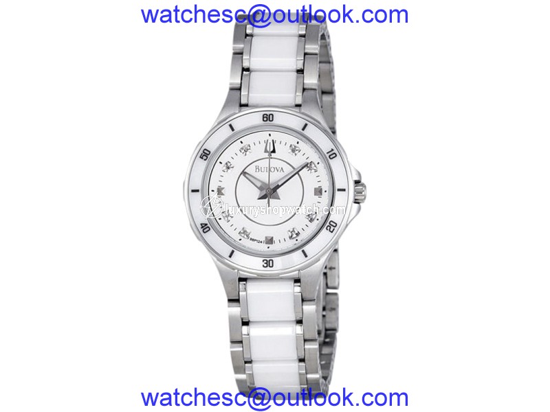 Bulova 98P124 Stainless Steel Quartz 30mm Womens Watch Bulova