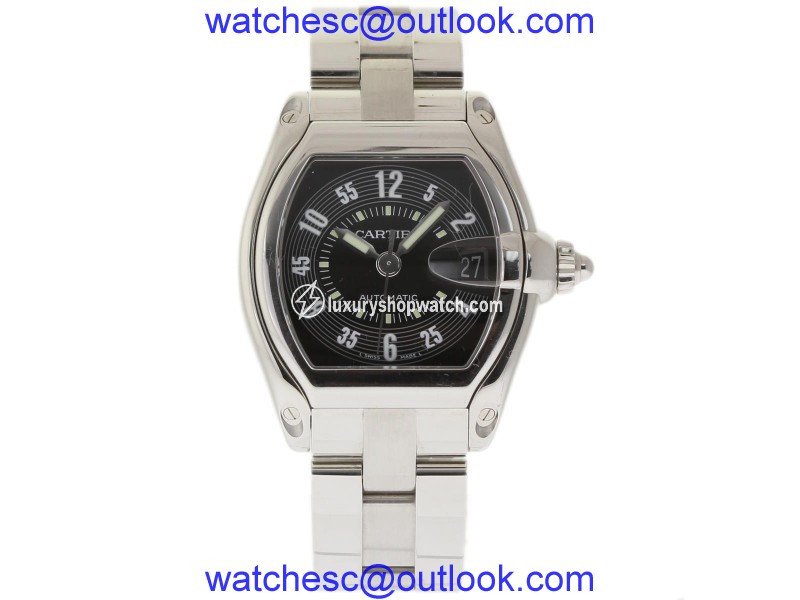 Cartier Roadster W62025V3 Stainless Steel Black Dial Automatic 38mm Mens Watch Cartier