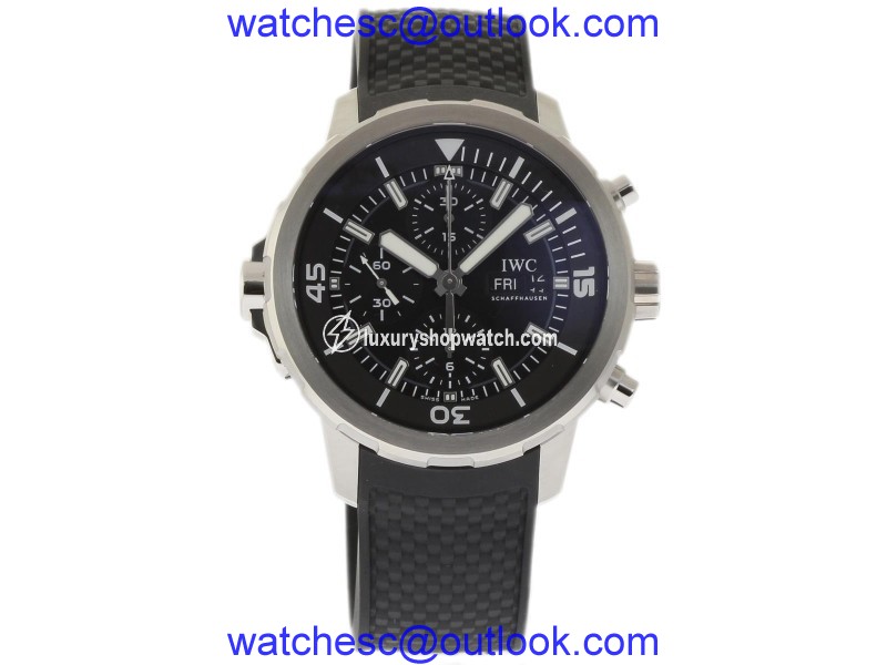 IWC Aquatimer IW376803 Stainless Steel Black Dial Automatic 44mm Mens Watch IWC