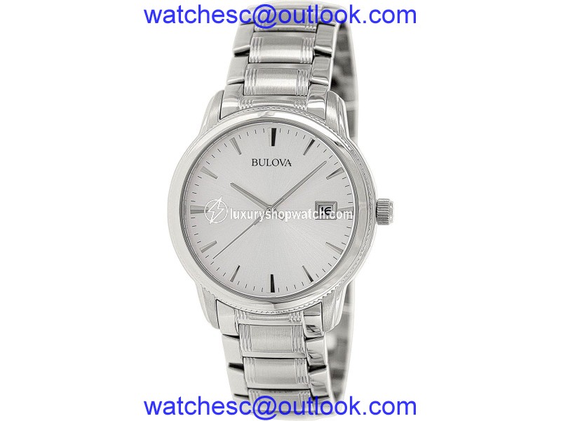 Bulova 96B105 Silver Dial Stainless Steel 40mm Mens Watch Bulova