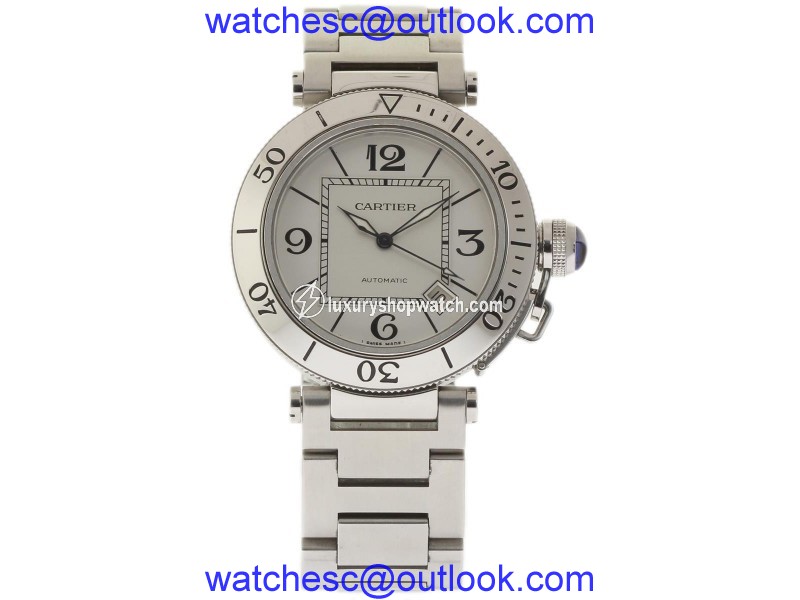 Cartier Pasha Seatimer W31080M7 Stainless Steel White Dial Automatic 40mm Unisex Watch Cartier