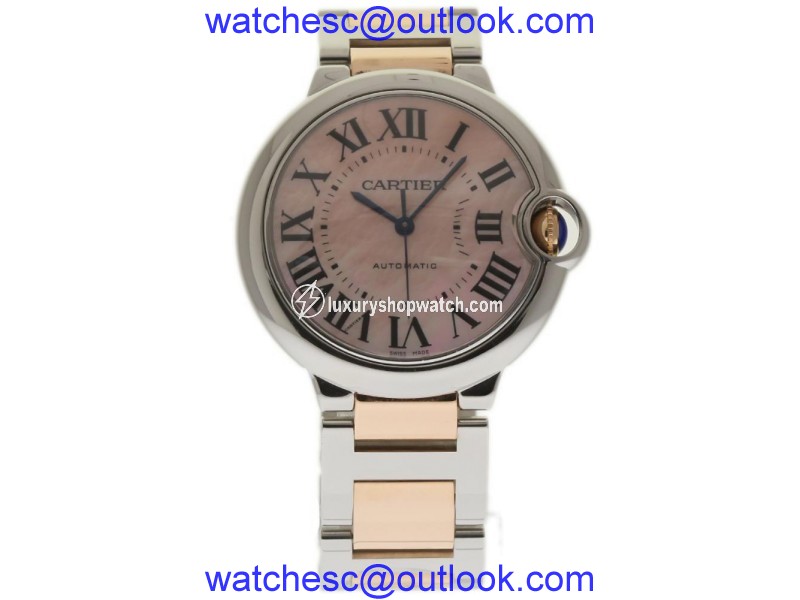 Cartier Ballon Bleu W6920033 Stainless Steel & Rose Gold 36mm Womens Watch Cartier