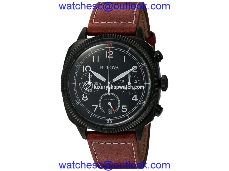 Bulova 98B245 Black Ion Plated Stainless Steel 42mm Mens Watch Bulova