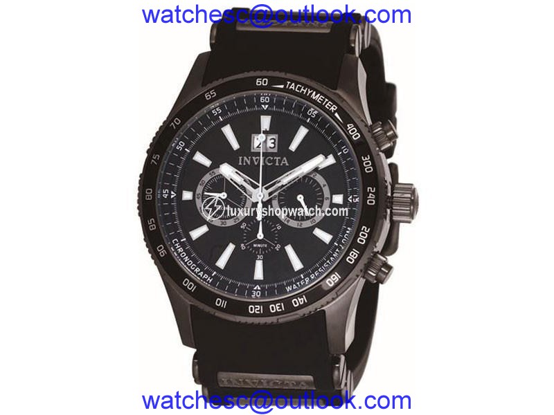 Invicta Aviator 1239 Stainless Steel / Polyurethane Quartz 48mm Mens Watch Invicta