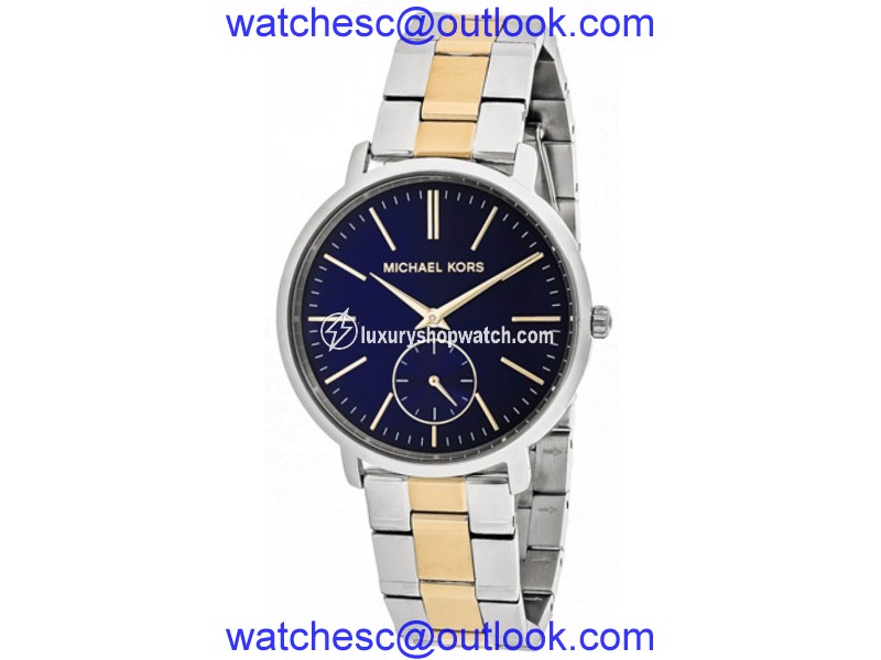 Michael Kors Jaryn MK3523 Two Tone Gold Tone & Stainless Steel Blue Dial 38mm Womens Watch Michael Kors