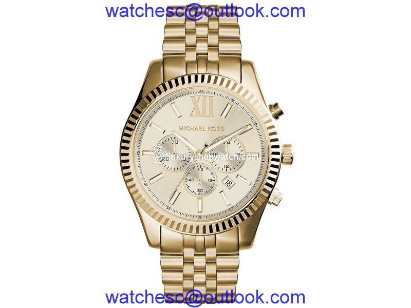 Michael Kors MK8281 Gold Tone Stainless Steel 45mm Mens Watch Michael Kors