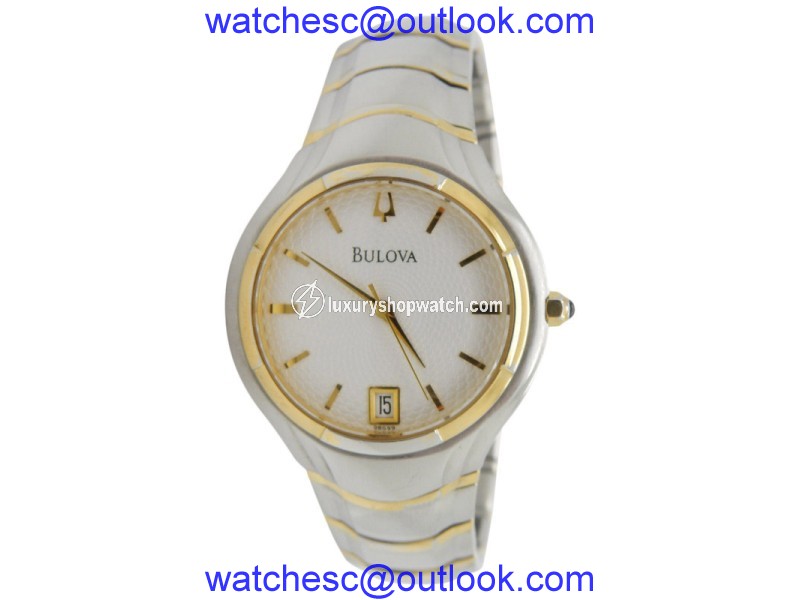 Bulova 98G99 Gold Plated/Stainless Steel Quartz 35mm Mens Watch Bulova