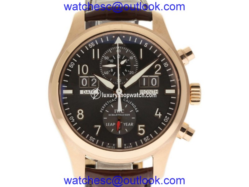 IWC IW379105 Pilot Spitfire Perpetual Calendar Rose Gold Mens 46mm Watch IWC