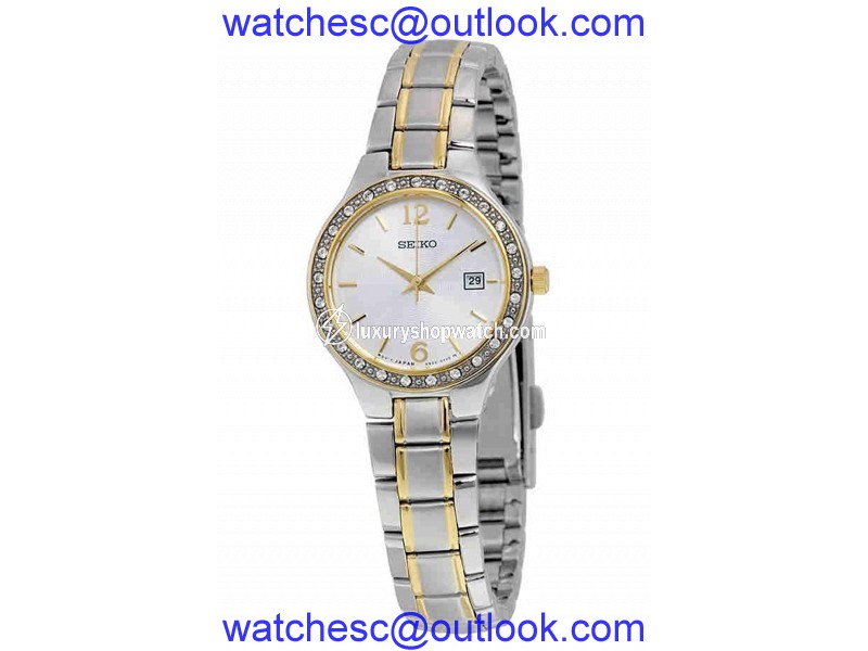Seiko SUR752 Two Tone Stainless Steel Quartz 29mm Womens Watch Seiko