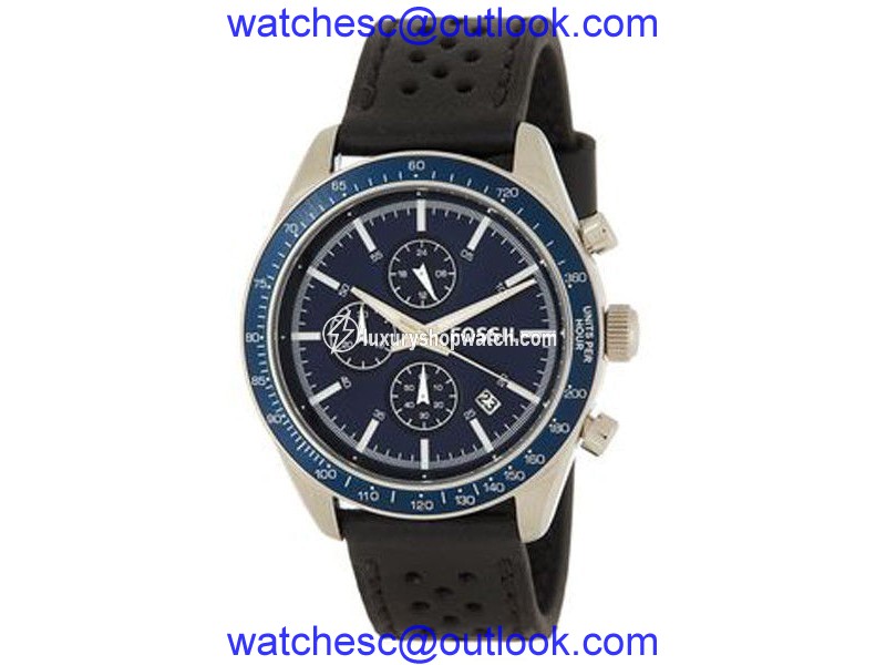 Fossil BQ2065 Stainless Steel & Leather Quartz 44mm Mens Watch Fossil
