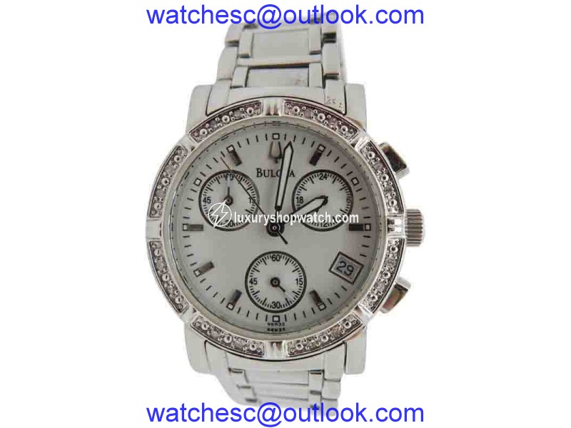 Bulova 96R32 Stainless Steel with Diamond Quartz 30mm Womens Watch Bulova