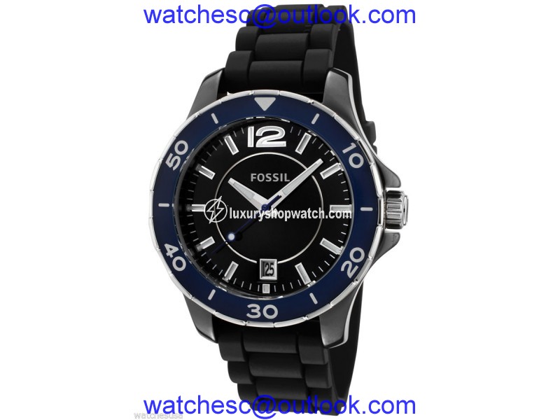 Fossil CE1036 Stainless Steel & Silicone Quartz 38mm Unisex Watch Fossil