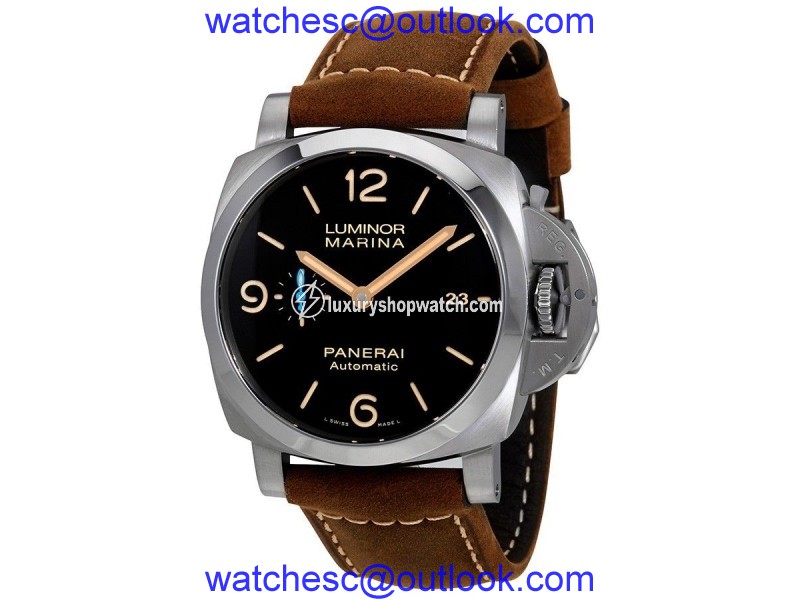 Panerai Luminor PAM01351 Titanium & Leather Automatic 44mm Mens Watch Panerai