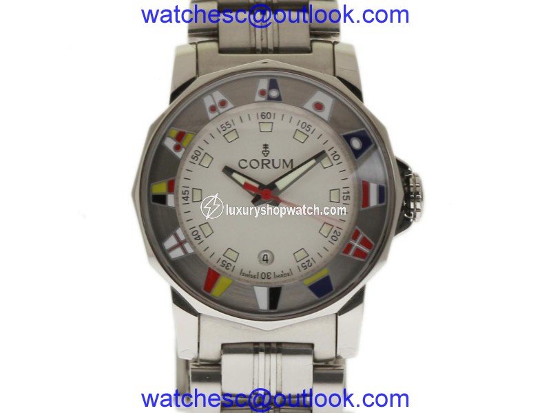 Corum Admirals Cup 039.430.20 Stainless Steel with White Dial 29mm Womens Watch Corum