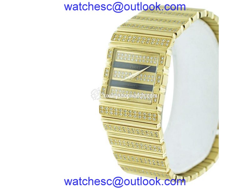 Piaget Classique 18K Yellow Gold with Diamonds Womens 25mm Watch Piaget