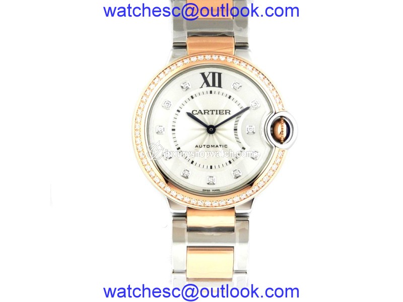 Cartier Ballon Bleu 36mm we902078 Stainless Steel & Rose Gold Watch Cartier