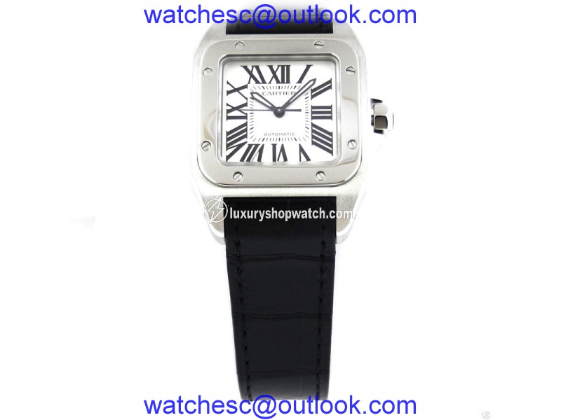 Cartier Santos 100 w20106x8 Midsize Automatic Stainless Steel Watch Cartier