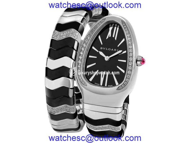 Bvlgari Bulgari Serpenti Spiga Black SP35BSDBCSD1.1T Diamond Watch Bulgari