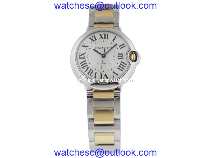 Cartier Ballon Bleu W6920047 Stainless Steel Gold Medium Automatic Watch Cartier