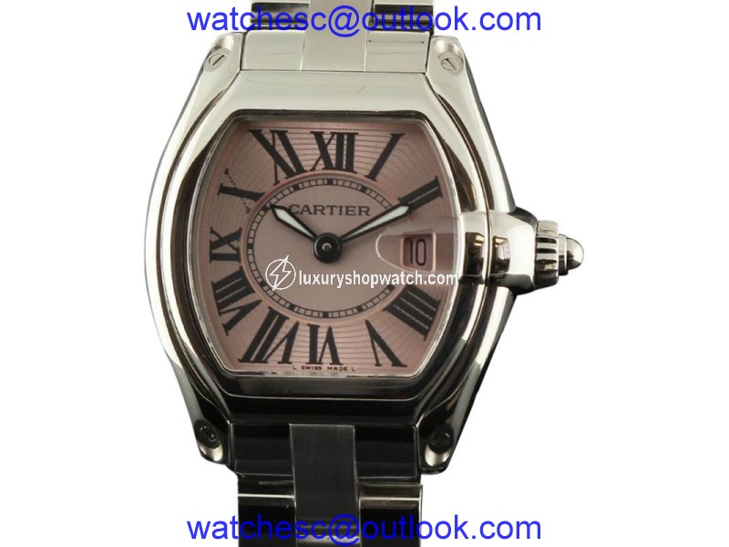 Cartier Roadster W62017V3 Small Stainless Steel Pink Watch Cartier