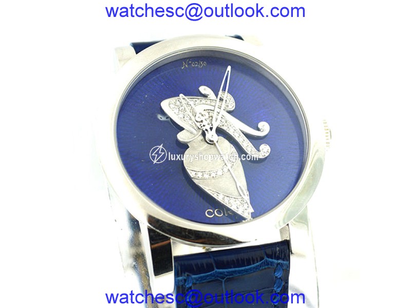 Corum Artisan 2/50 Aquarius Blue Diamonds 18K White Gold Watch Corum