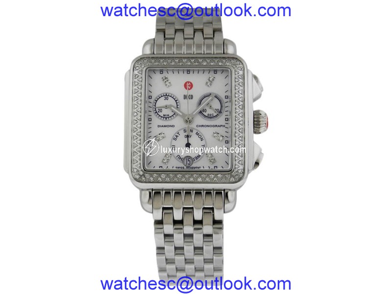 Michele MWW06P000099 Signature Deco Diamond Pearl Womens Watch Michele