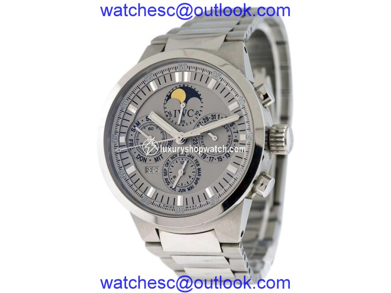 IWC GST Perpetual Calendar Moonphase Stainless Steel Mens Watch 44mm IWC