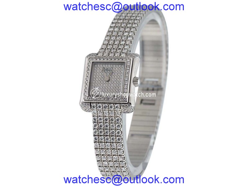 Piaget Imperatrice 18K White Gold with Diamonds Womens Watch Piaget