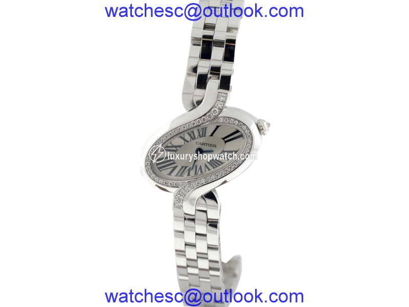 Cartier Delice de Cartier 18K White Gold Diamond Womens Watch Cartier