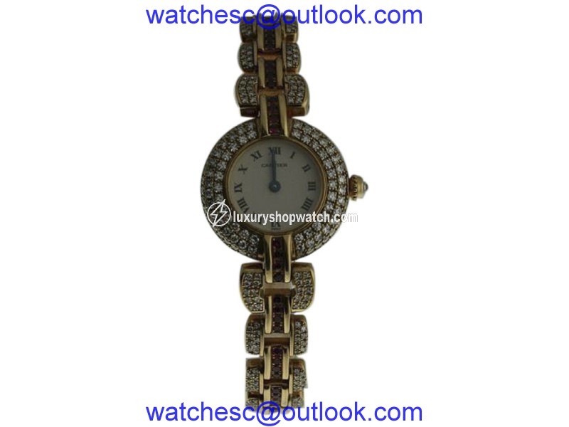 Cartier Colisee 18K Yellow Gold Diamond Womens Watch Cartier