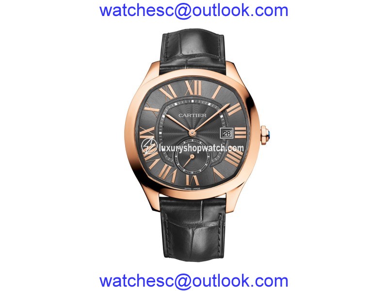 Cartier Drive de Cartier WGNM0004 Rose Gold and Leather Gray Dial Automatic Watch Cartier