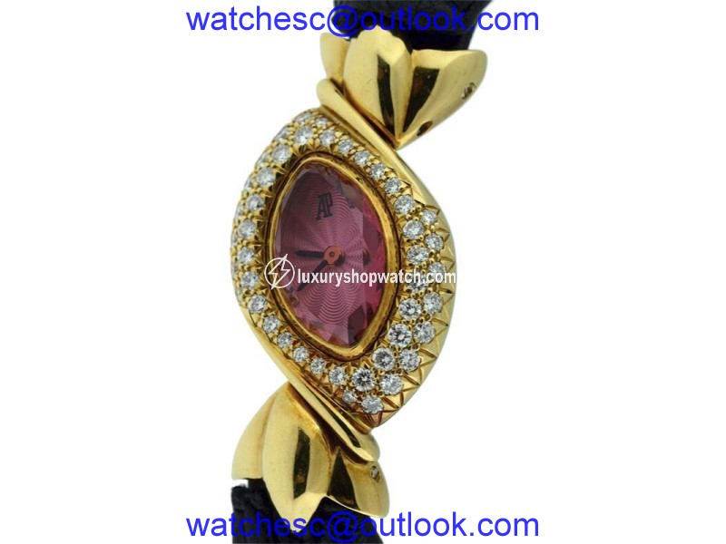 Audemars Piguet Classique 18K Yellow Gold Pink Sapphire and Diamonds 17mm x 23mm Womens Watch Audemars Piguet