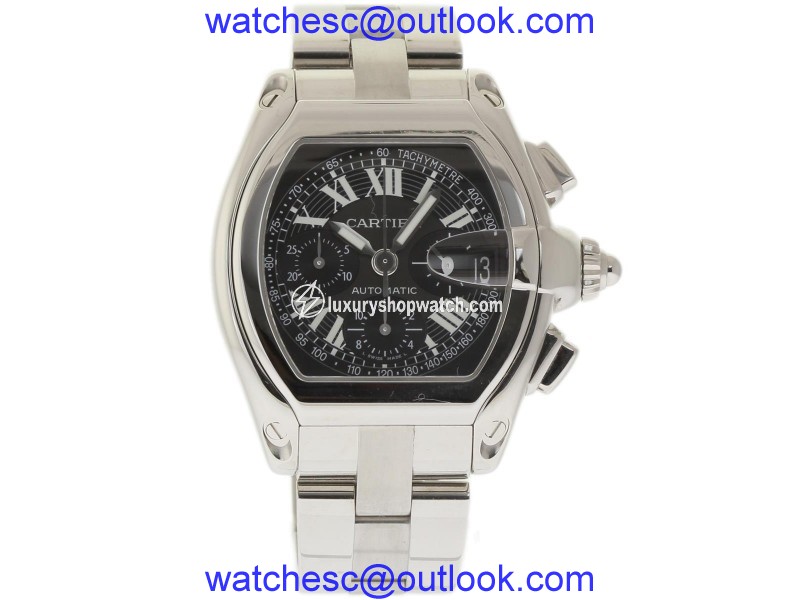 Cartier Roadster W62020X6 Stainless Steel Black Dial Automatic 42mm Mens Watch Cartier