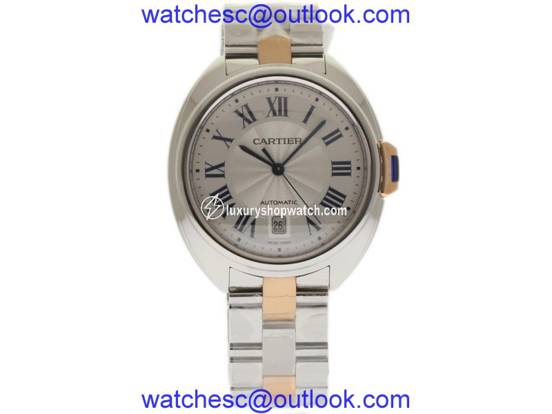 Cartier Cle De Cartier W2CL0002 Stainless Steel / Pink Gold 40mm Mens Watch Cartier