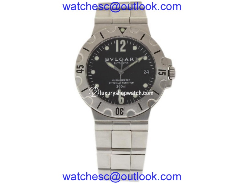 Bulgari Diagono Scuba SD38S Stainless Steel Automatic 38mm Unisex Watch Bvlgari