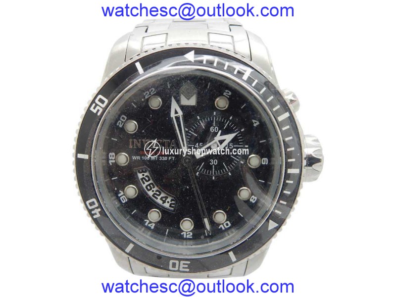 Invicta Pro Diver 6089 Stainless Steel Black Dial Quartz 49mm Mens Watch Invicta