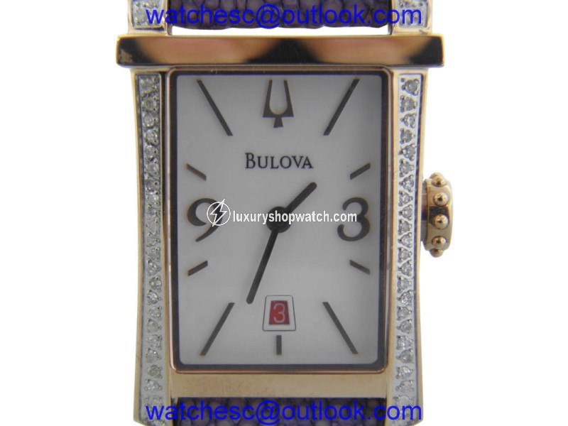 Bulova 98R197 Stainless Steel & Diamond Bezel Quartz 20.30mm Women's Watch Bulova