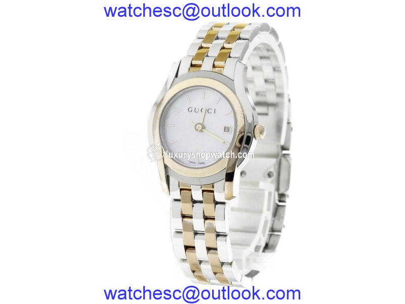Gucci 5500L YA055539 Stainless Steel and Gold Plated 27mm Womens Watch Gucci
